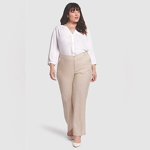 NYDJ Not Your Daughter’s Jeans | Marilyn Straight stretch linen pants/trousers